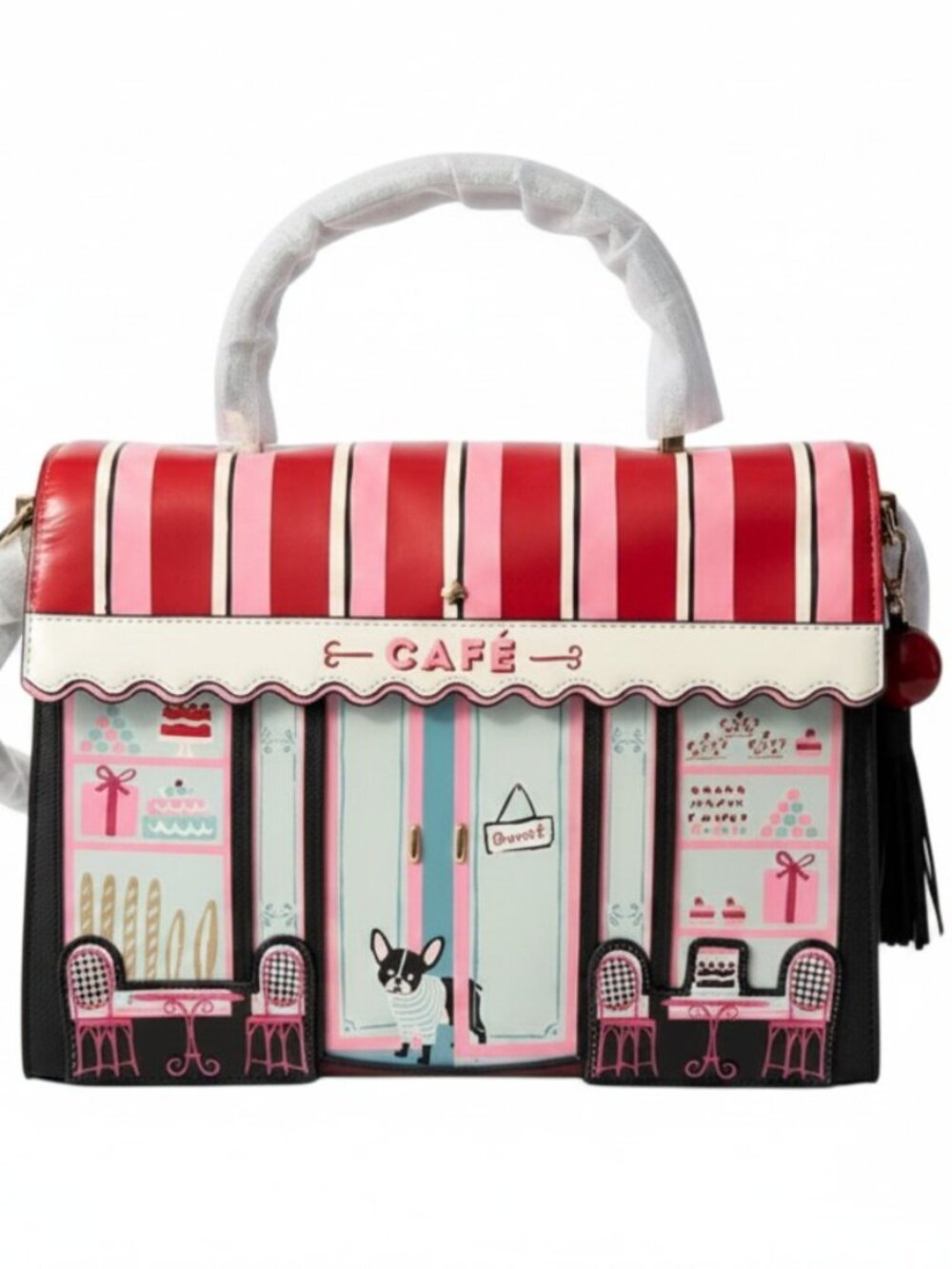 Kate Spade Ma Cherie Cafe Frenchie Satchel NWT Rare Novelty PXRU7957